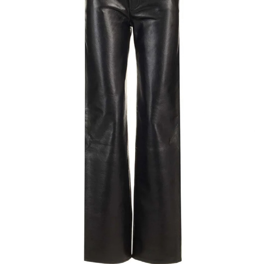 AGOLDE Black Leather Flared Pants. Size 28.  Excellent condition